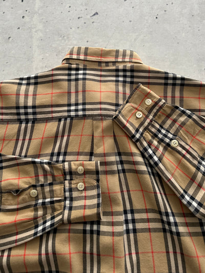 Burberry Nova Check Long Sleeve Flannel Shirt (L)