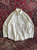 Vintage YSL oxford cotton embroidered Long Sleeve Shirt (L)