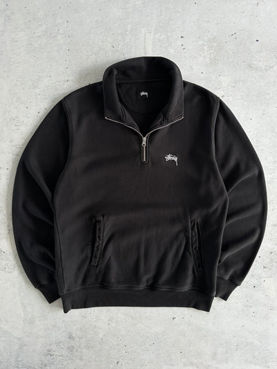 Stussy Script 1/4 Zip Pullover Sweatshirt (M)
