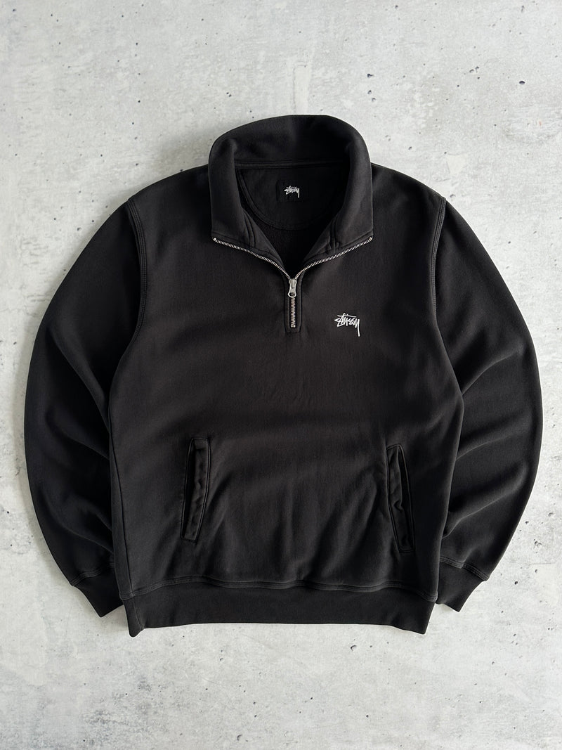 Stussy Script 1/4 Zip Pullover Sweatshirt (M)