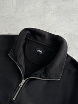 Stussy Script 1/4 Zip Pullover Sweatshirt (M)