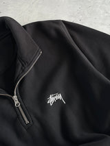 Stussy Script 1/4 Zip Pullover Sweatshirt (M)