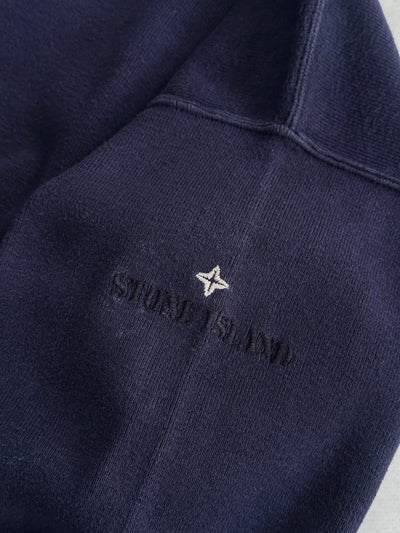 90's Stone Island Embroidered stencil Logo Sweatshirt (M)