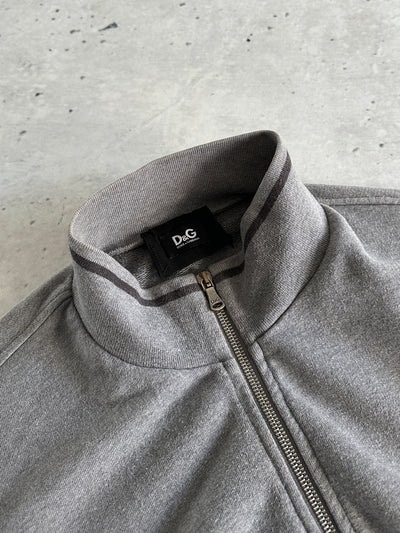 00's Dolce & Gabbana heavyweight embroidered Zip Up Sweatshirt (L)
