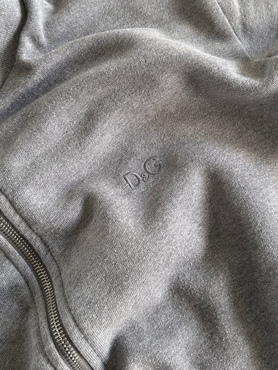 00's Dolce & Gabbana heavyweight embroidered Zip Up Sweatshirt (L)