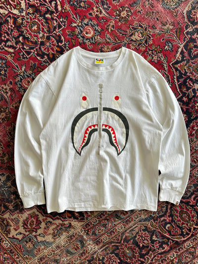 BAPE Shark Head Heavyweight Long Sleeve T Shirt (M)
