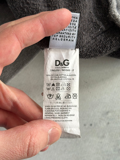 00's Dolce & Gabbana heavyweight embroidered Zip Up Sweatshirt (L)