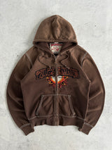 00's True Religion gradient embroidered sun Zip Up Hoodie (XL)