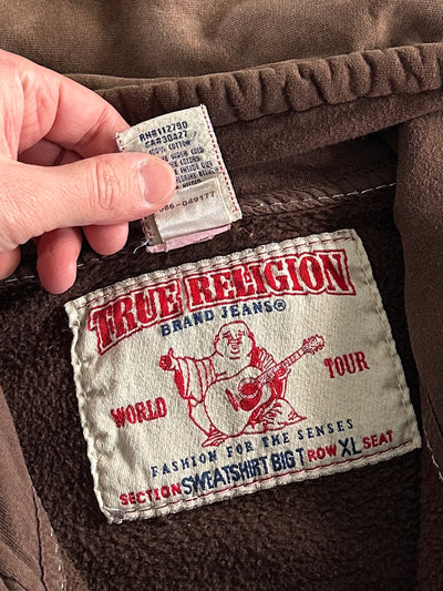 00's True Religion gradient embroidered sun Zip Up Hoodie (XL)