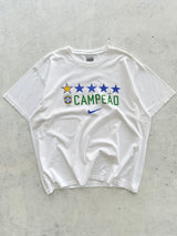 2002 Nike Brazil World Cup Champions T Shirt (XL)