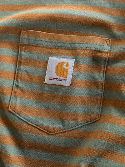 Carhartt WIP Stripe Long Sleeve T Shirt (S)