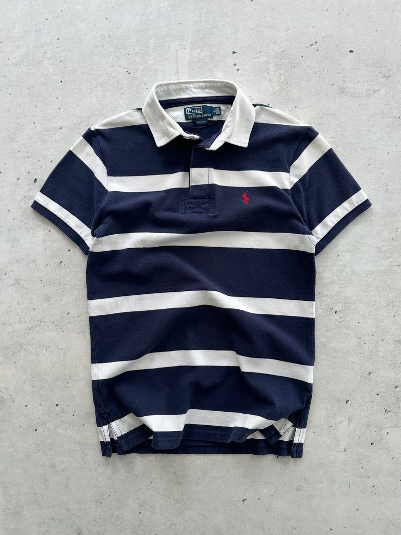 Vintage Ralph Lauren Stripe rugby Polo Shirt (S)