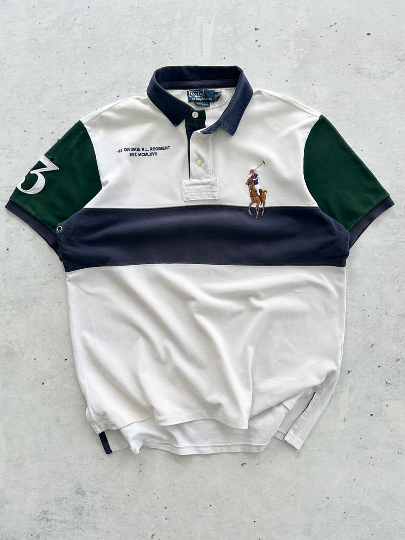 Ralph Lauren Big Logo Colour Block Polo Shirt (XL)