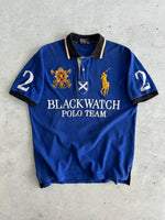 90's Ralph Lauren Scotland blackwatch polo team Shirt (M)