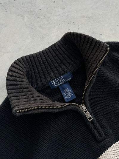 Ralph Lauren 1/4 Zip Chunky Knit Jumper (S)