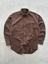 90's Ralph Lauren Checked plaid Long Sleeve Shirt (L)