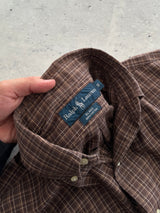 90's Ralph Lauren Checked plaid Long Sleeve Shirt (L)