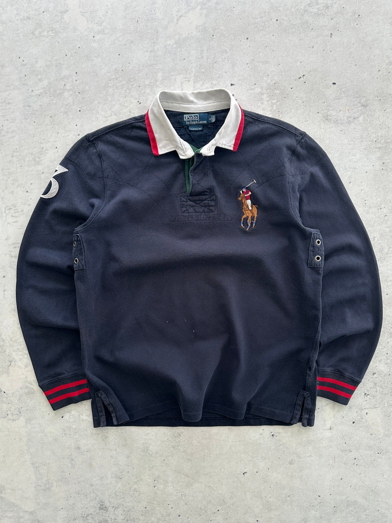 Ralph Lauren big logo Heavyweight Rugby Shirt (L)
