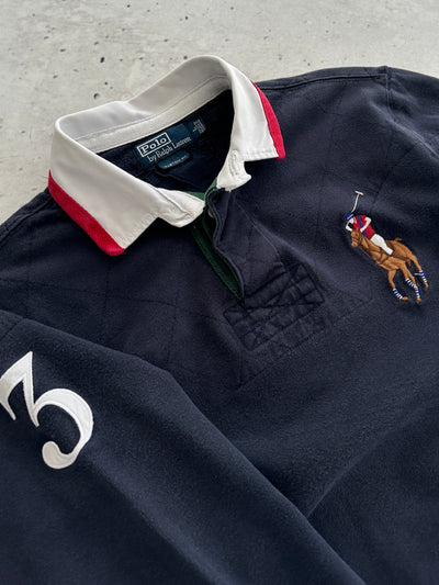 Ralph Lauren big logo Heavyweight Rugby Shirt (L)