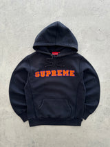 SS/18 Supreme Cord Collegiate Logo Heavyweight Hoodie (S)