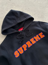 SS/18 Supreme Cord Collegiate Logo Heavyweight Hoodie (S)