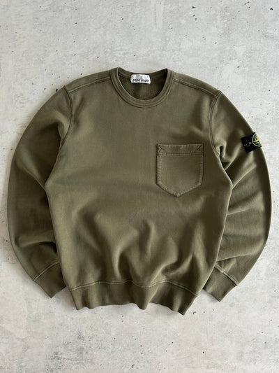 AW/19 Stone Island Heavyweight Front Pocket Sweatshirt (M)