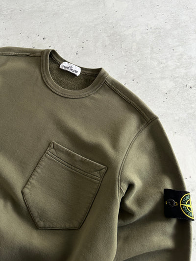 AW/19 Stone Island Heavyweight Front Pocket Sweatshirt (M)