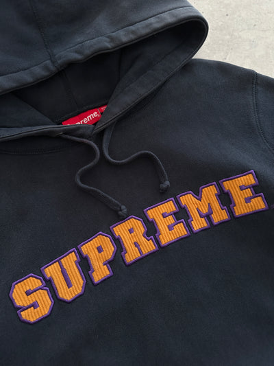 SS/18 Supreme Cord Collegiate Logo Heavyweight Hoodie (L)
