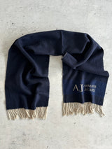 Armani Jeans Reversible Spell Out Knit Scarf (One Size)