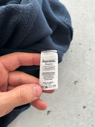 SS/18 Supreme Cord Collegiate Logo Heavyweight Hoodie (L)