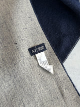 Armani Jeans Reversible Spell Out Knit Scarf (One Size)