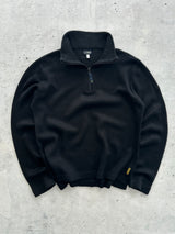 00's Armani Jeans 1/4 Zip Pullover Wool Knit Jumper (L)