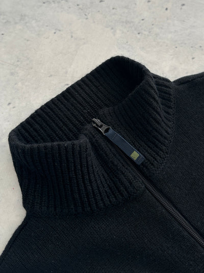 00's Armani Jeans 1/4 Zip Pullover Wool Knit Jumper (L)