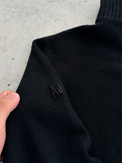 00's Armani Jeans 1/4 Zip Pullover Wool Knit Jumper (L)