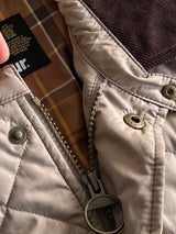 Barbour Ashby Quilted Corduroy Collar Zip Up Jacket (L)