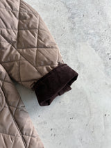 Barbour Ashby Quilted Corduroy Collar Zip Up Jacket (L)