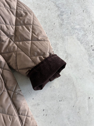 Barbour Ashby Quilted Corduroy Collar Zip Up Jacket (L)