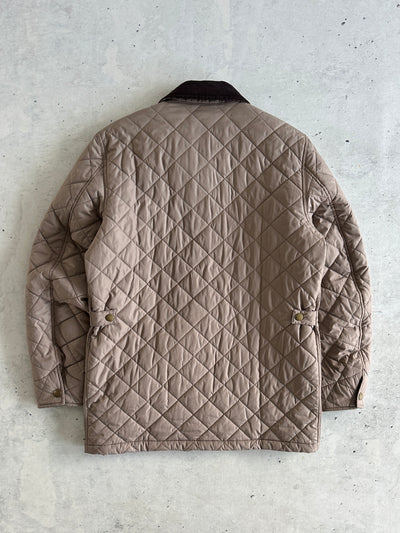 Barbour Ashby Quilted Corduroy Collar Zip Up Jacket (L)