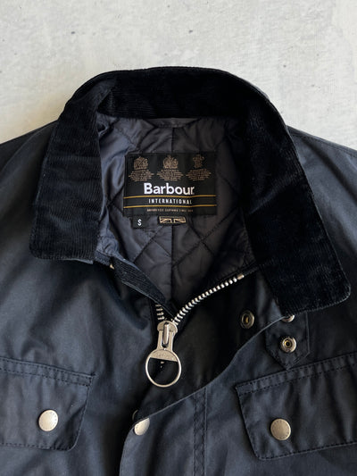 Barbour International Duke Zip Up Wax Jacket (S)