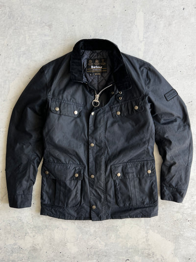 Barbour International Duke Zip Up Wax Jacket (S)