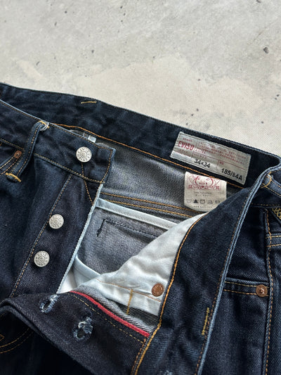 Evisu Gull Wing Kamon Appliqué Denim Jeans (W34 x L34)