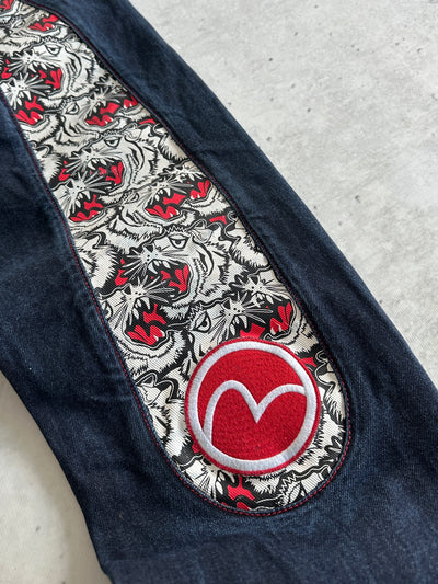 Evisu Gull Wing Kamon Appliqué Denim Jeans (W34 x L34)