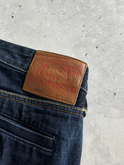 Evisu Gull Wing Kamon Appliqué Denim Jeans (W34 x L34)