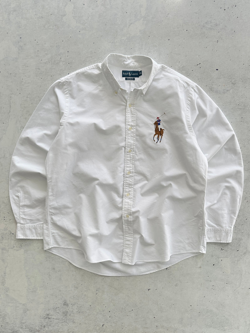 00's Ralph Lauren Big Logo oxford Long Sleeve Shirt (XXL)