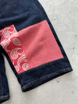 00's Evisu Patchwork selvedge Denim Shorts (W34)