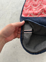 00's Evisu Patchwork selvedge Denim Shorts (W34)