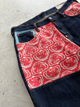 00's Evisu Patchwork selvedge Denim Shorts (W34)