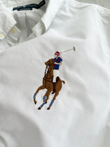 00's Ralph Lauren Big Logo oxford Long Sleeve Shirt (XXL)