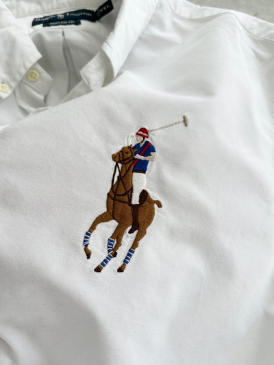 00's Ralph Lauren Big Logo oxford Long Sleeve Shirt (XXL)