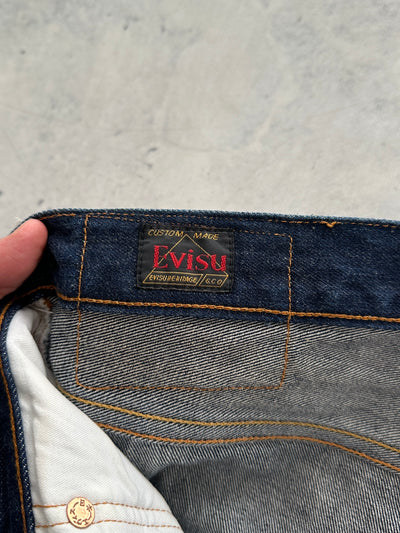 00's Evisu Patchwork selvedge Denim Shorts (W34)